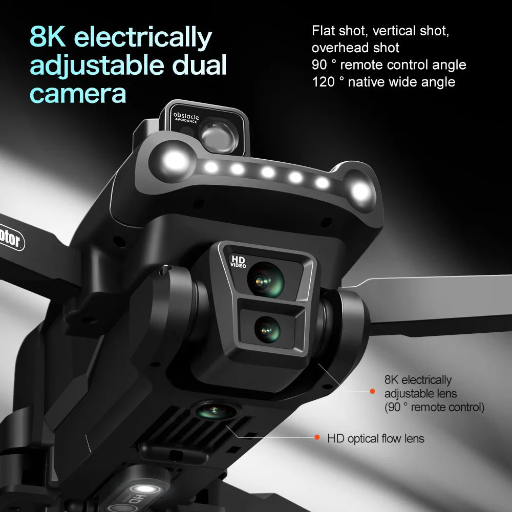 Lenovo V198MAX GPS Drone 8K Professional Camera Aerial FPV Brush Laser Obstacle with Large Screen Remote Control Folding Dron