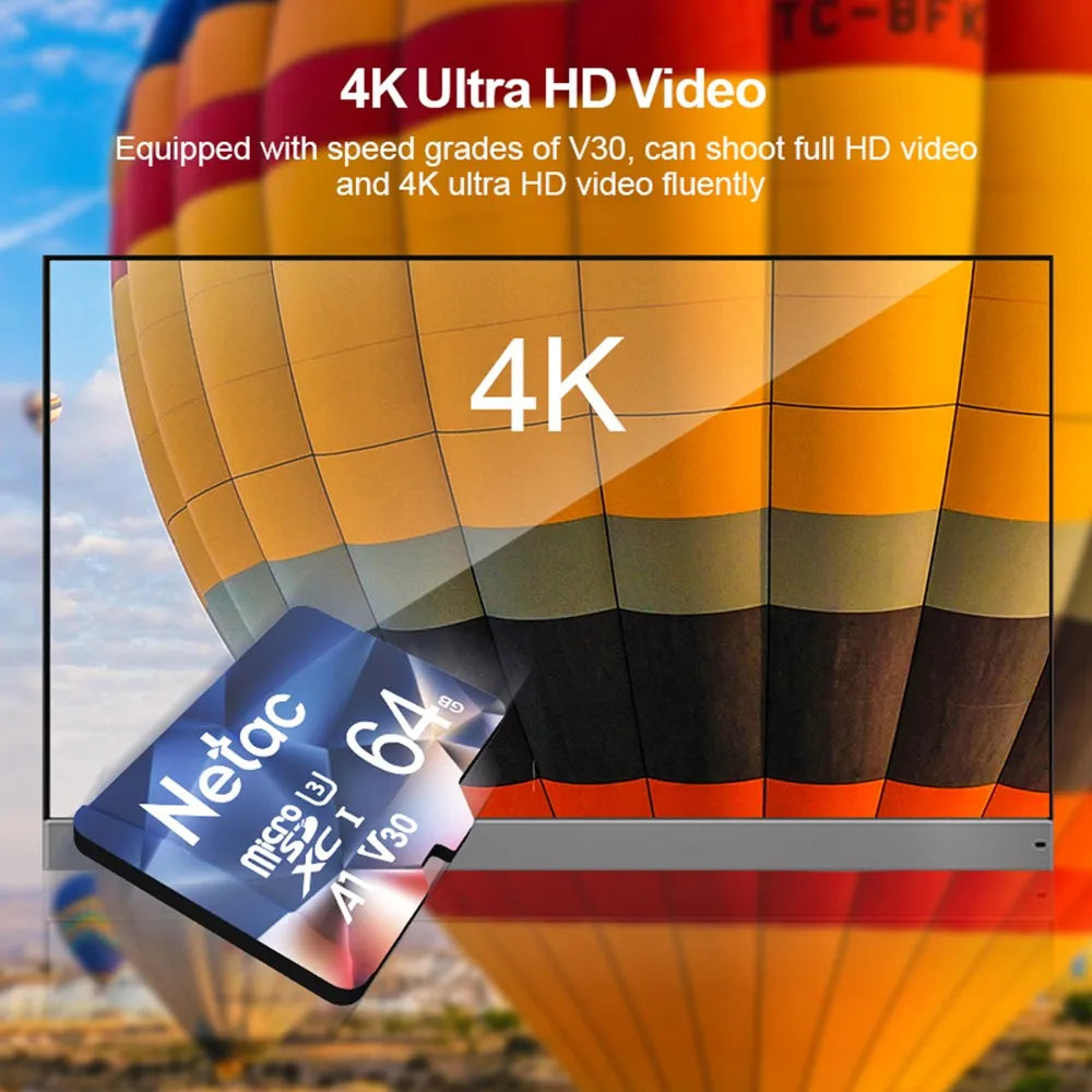Netac A1 Memory Card 64GB 32GB 16GB Microsd TF SD Card Class10 UHS-1 Flash Card Memory 32 GB Micro SD Card