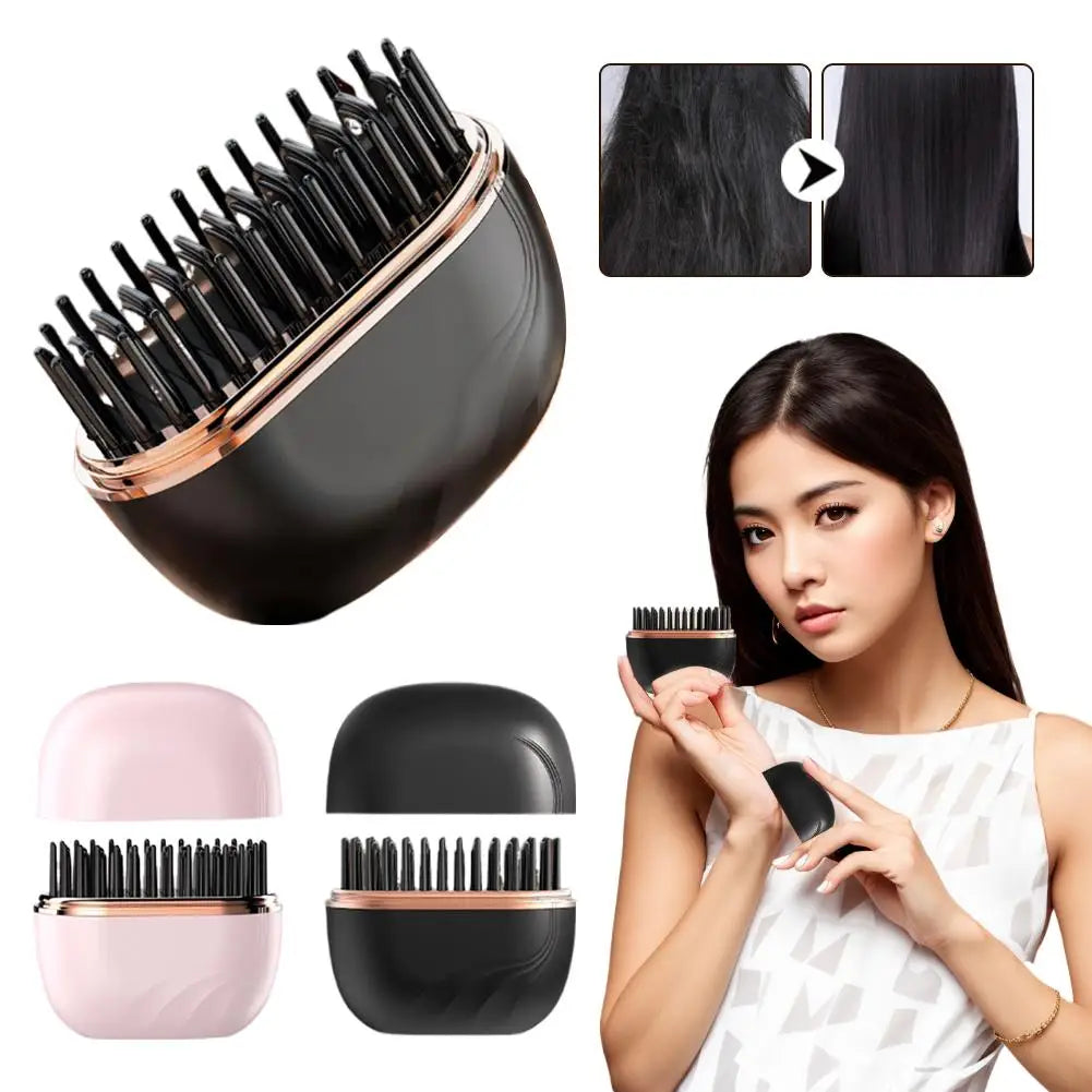 Mini Rechargeable Hair Straightening Brush