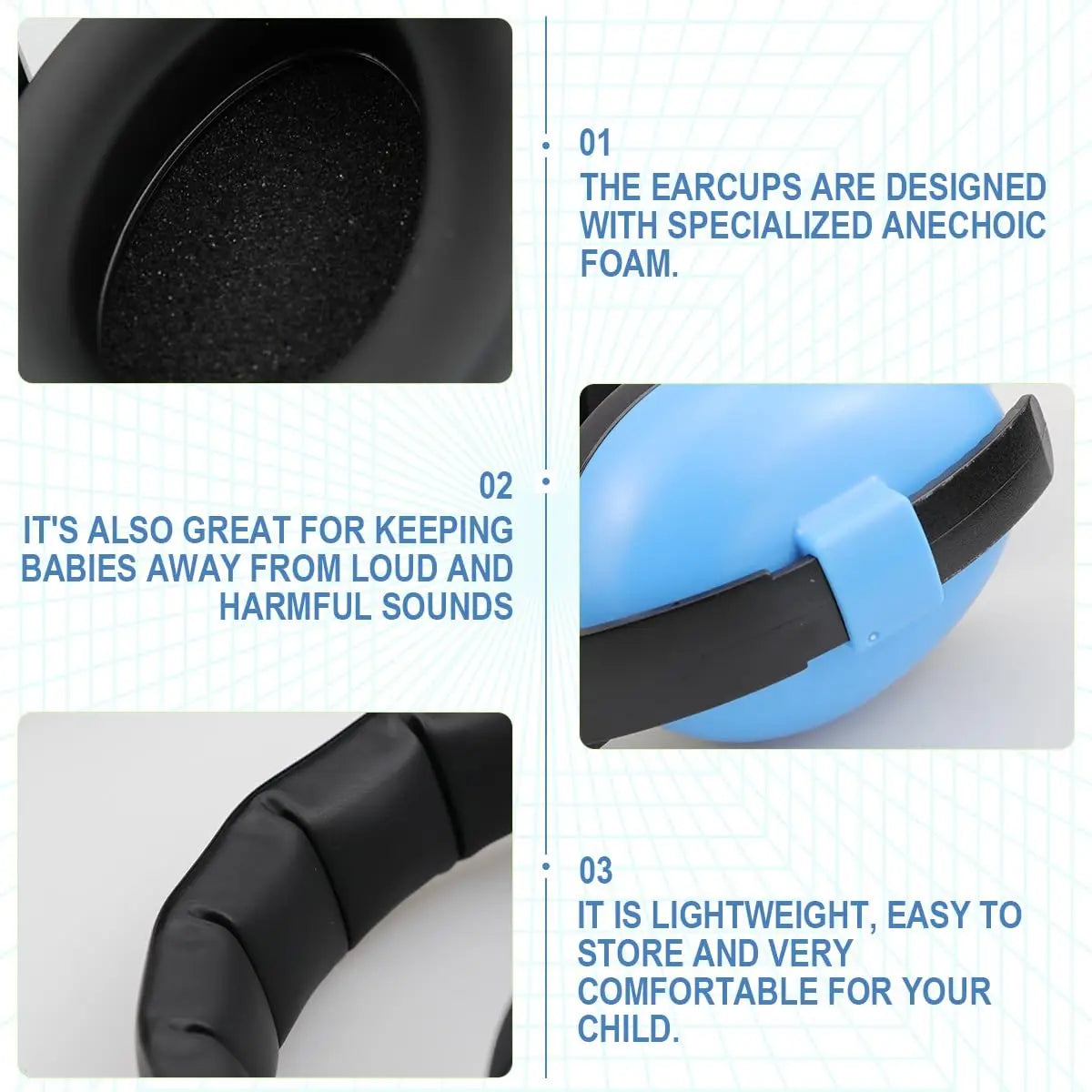 New Kids Ear Plugs Fit Travel Baby Sleeping Sound-isolating Headphones Baby Ears Protection Anti Noise Shield Earmuff