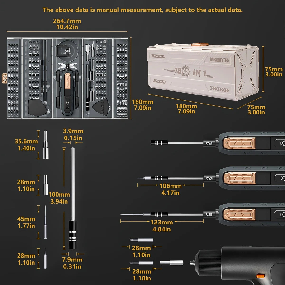 🔧 180-in-1 Precision Screwdriver Set