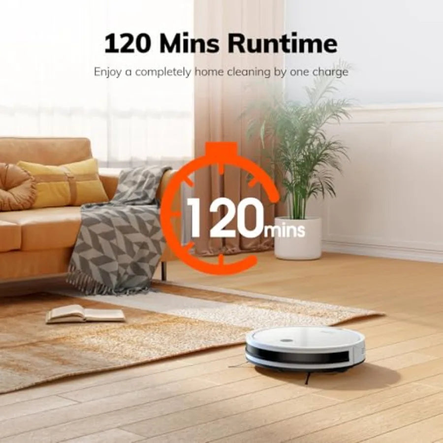 V2 Robot Vacuum Cleaner, Tangle-Free Suction, 120 Mins Runtime, Slim, Self-Charging Robotic Vacuum Cleaner, Ideal for Pet Hair