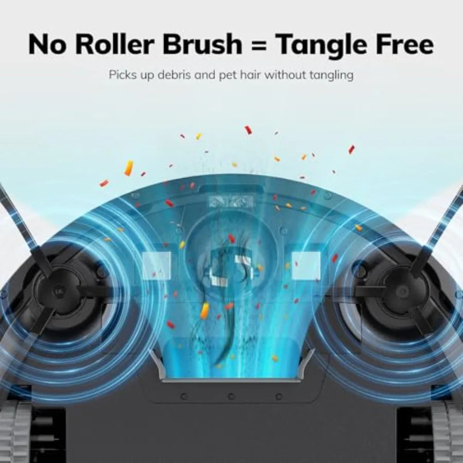 V2 Robot Vacuum Cleaner, Tangle-Free Suction, 120 Mins Runtime, Slim, Self-Charging Robotic Vacuum Cleaner, Ideal for Pet Hair