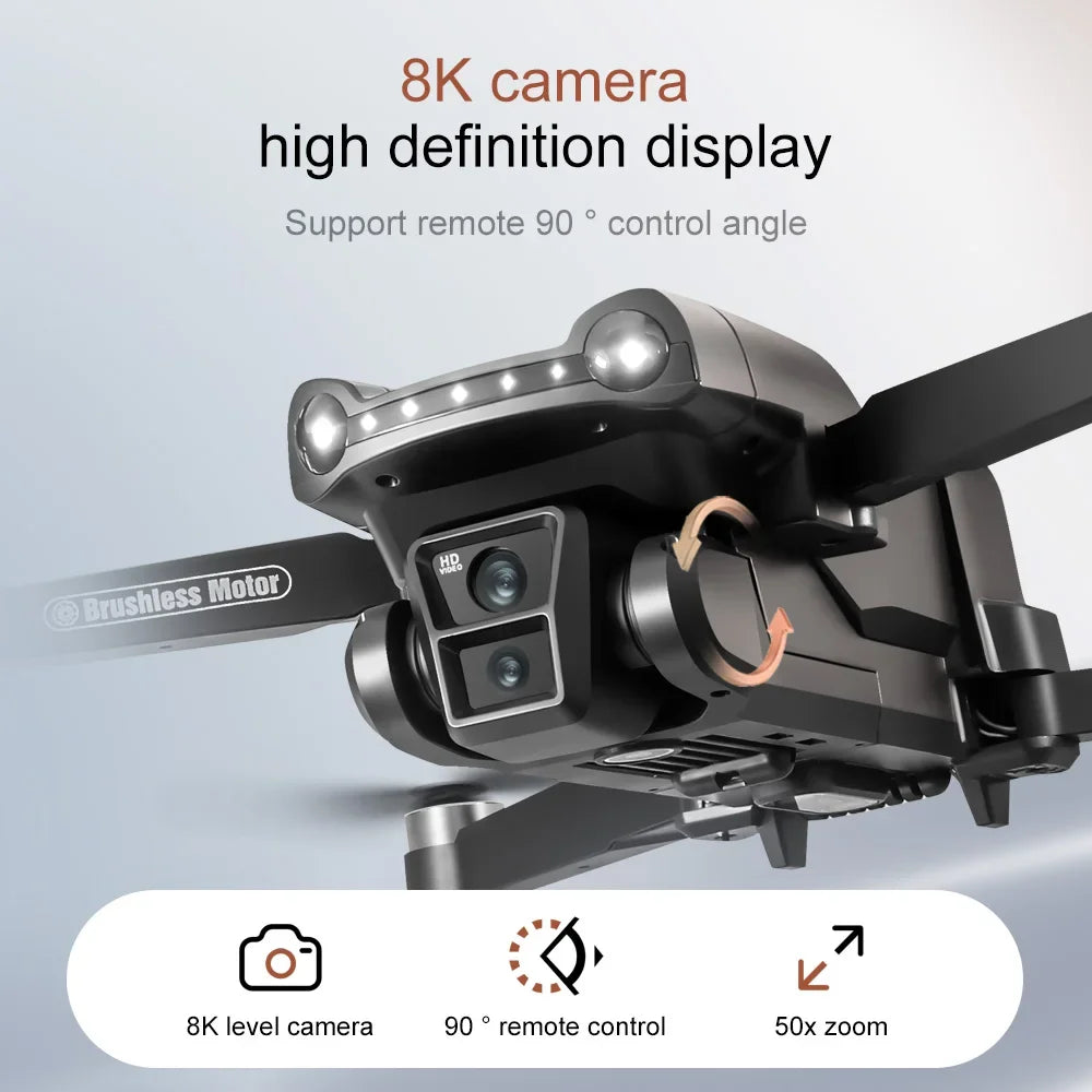 Lenovo V198MAX GPS Drone 8K Professional Camera Aerial FPV Brush Laser Obstacle with Large Screen Remote Control Folding Dron