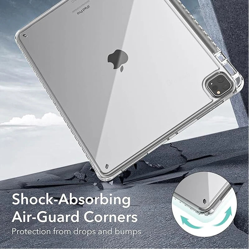 Acrylic Case For ipad 12th 11th Pro air 11 13 M4 12.9 Cover iPad 4th 5th 10th 10.9 9.7 Clear Hard Funda iPad 7th 8th 9th 10.2