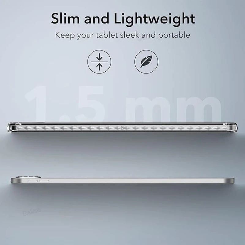 Acrylic Case For ipad 12th 11th Pro air 11 13 M4 12.9 Cover iPad 4th 5th 10th 10.9 9.7 Clear Hard Funda iPad 7th 8th 9th 10.2