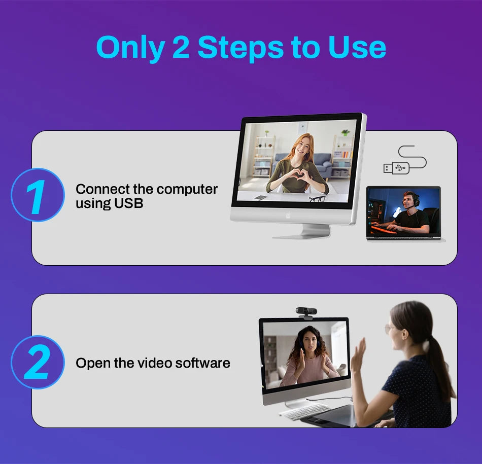 Webcam 2K Web Camera 1080P 60FPS Streaming Camera Autofocus EMEET C960 2K USB WebCam With Microphones for YouTube Desktop/Laptop